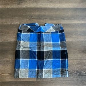 Talbots plaid mini skirt fleece
